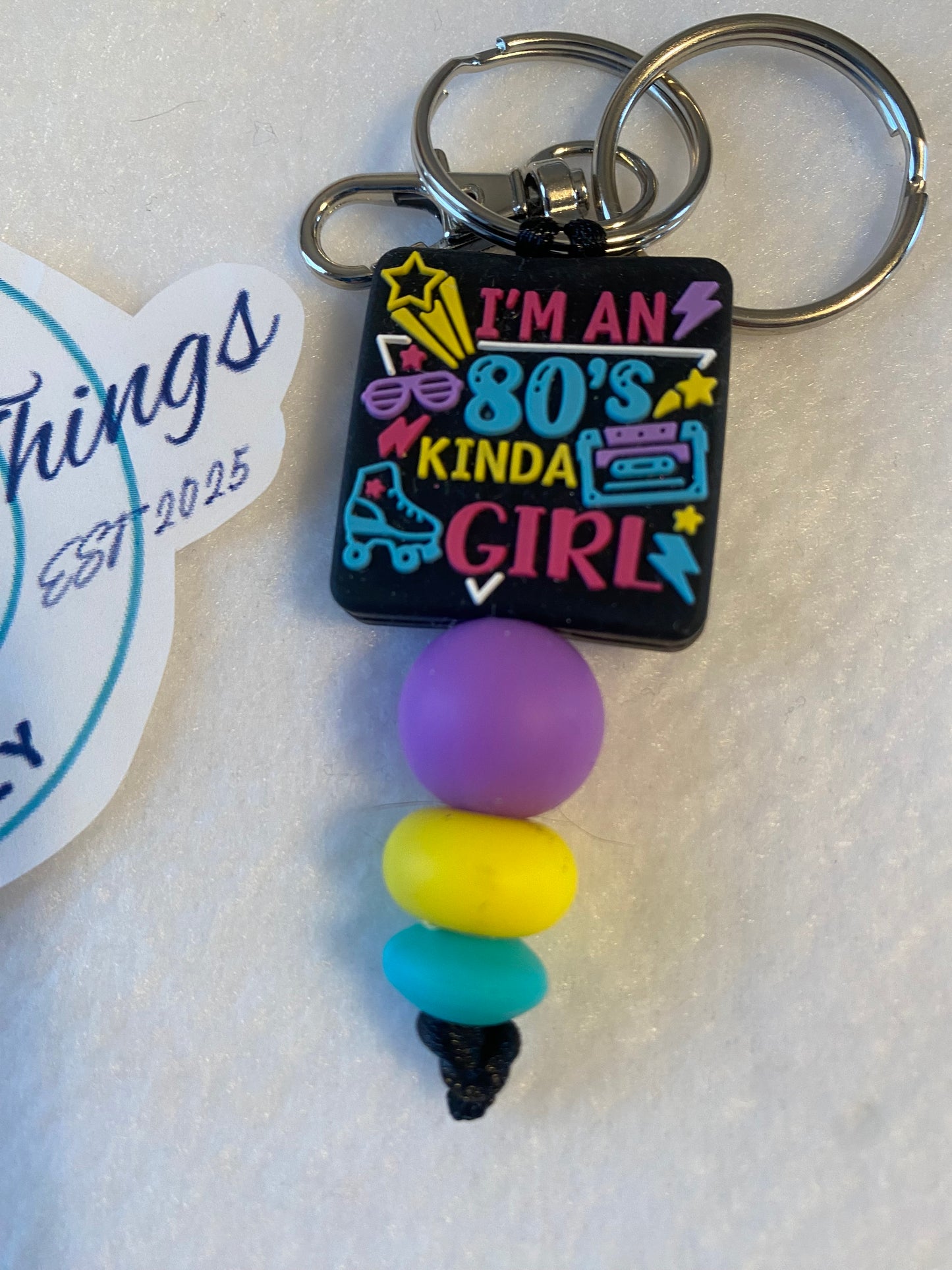 Key Chain - 80’s Girl