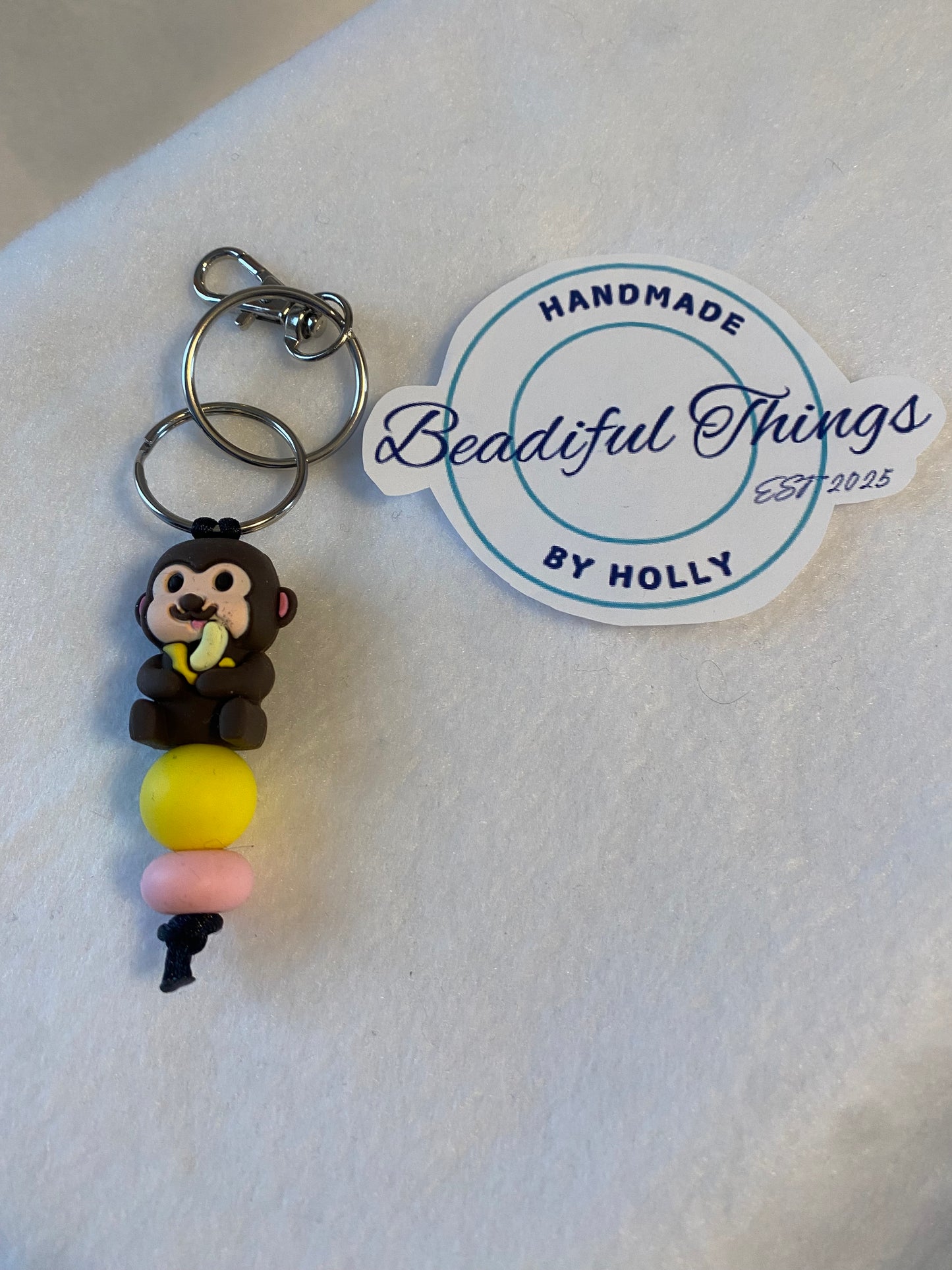 Key Chain - Brown Monkey with Banana